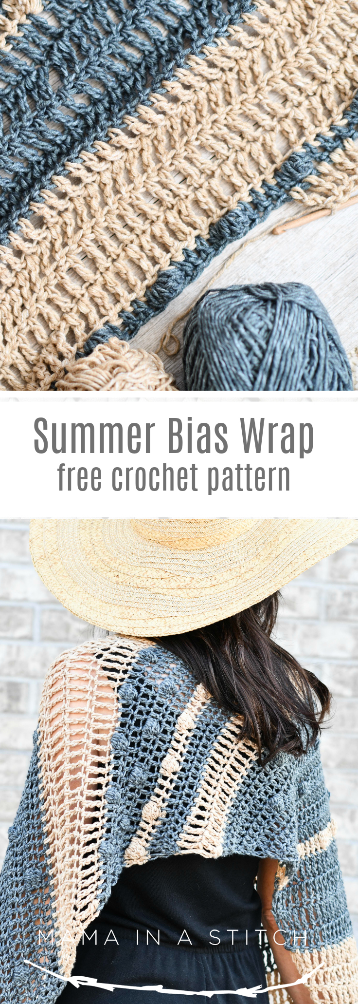 Santa Monica Bias Wrap Crochet Pattern – Mama In A Stitch