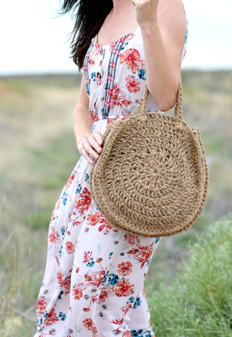 Summer Jute Circle Bag Crochet Pattern