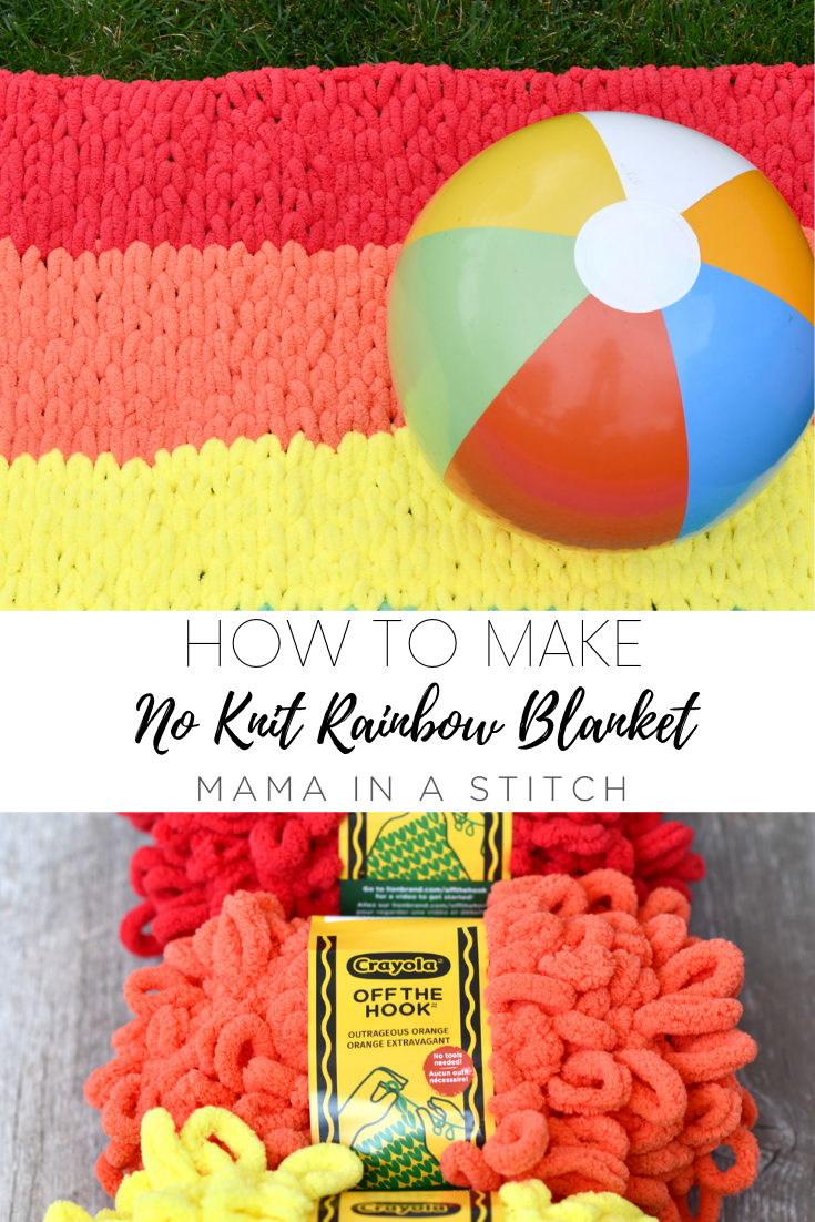 How To Make A Rainbow Blanket with Loop Yarn - Free Pattern