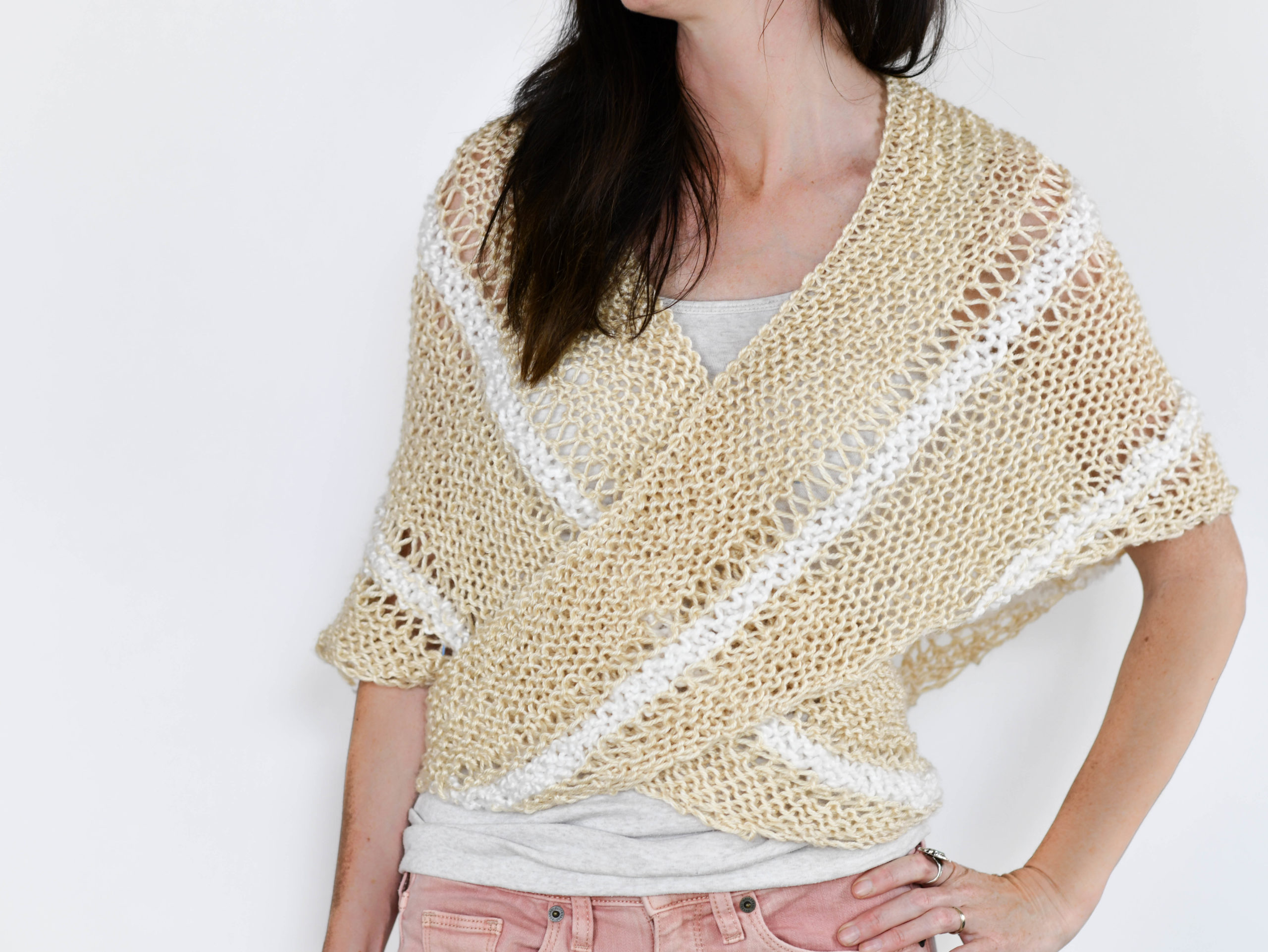 Triangle Wrap Top – Free Knitting Pattern