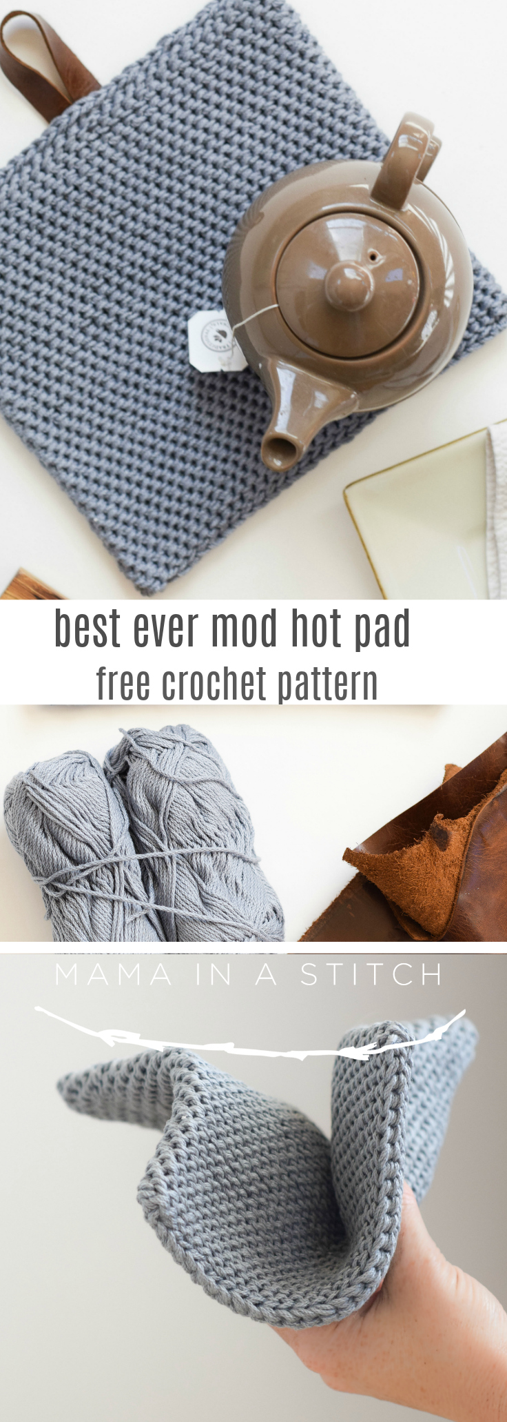 23 Free and Simple Crochet Potholder and Hot Pad Patterns - Stitch11