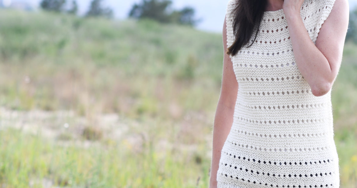 Garter Eyelets Sleeveless Top Beginner Knitting Pattern Garter Eyelets Sleeveless Top Beginner Knitting Pattern