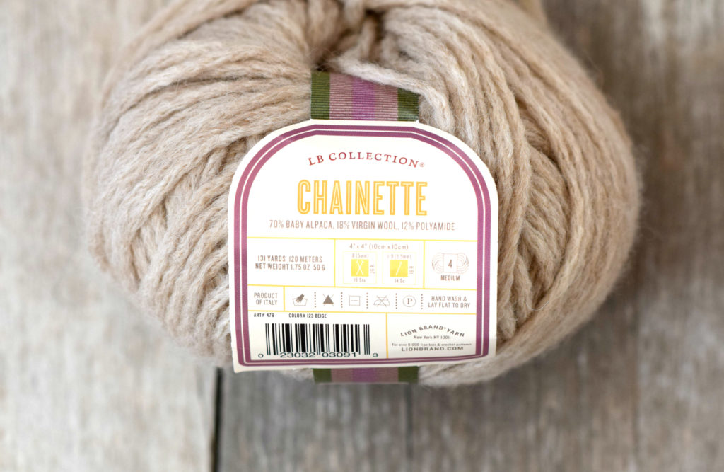 Chainette yarn from Lion Brand