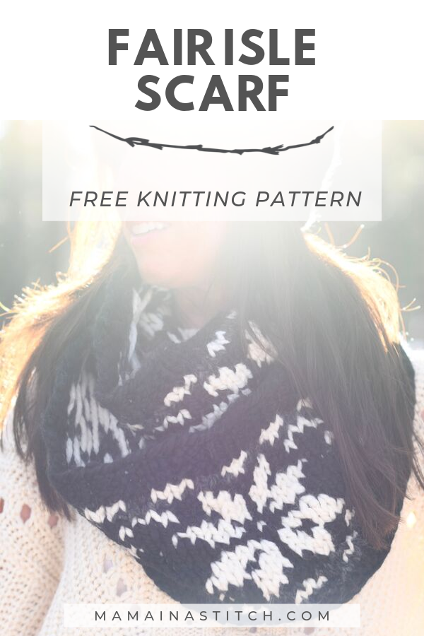 Scandinavian Scarf Free Knitting Pattern
