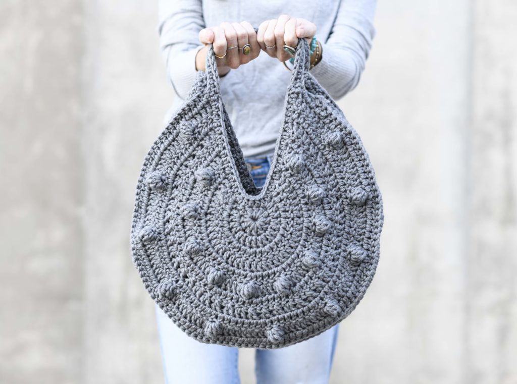 Nishelle Logo Knitted Market Bag in Grass