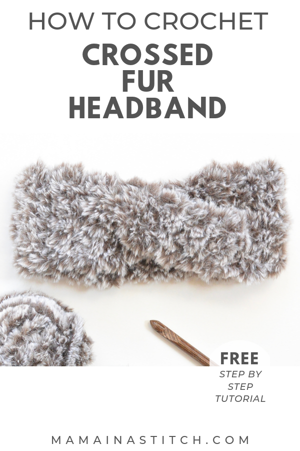 How To Crochet A Crossed Fur Headband Ear Warmer