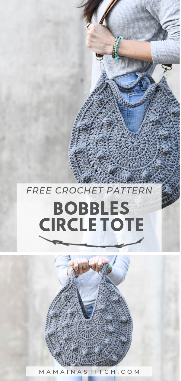 Bobbles Circle Tote Crochet Pattern