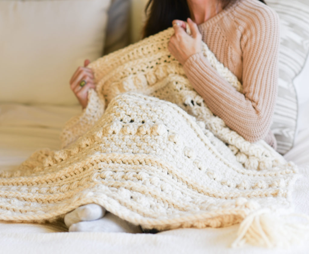 Chunky Sampler Blanket Crochet Pattern Wintertide Throw Mama In A