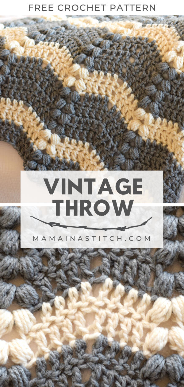 Vintage Lola Crochet Ripple Throw Pattern