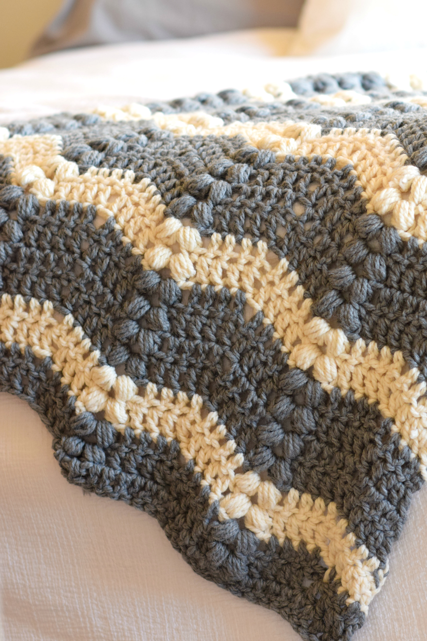 Vintage Lola Crochet Ripple Throw Pattern – Mama In A Stitch