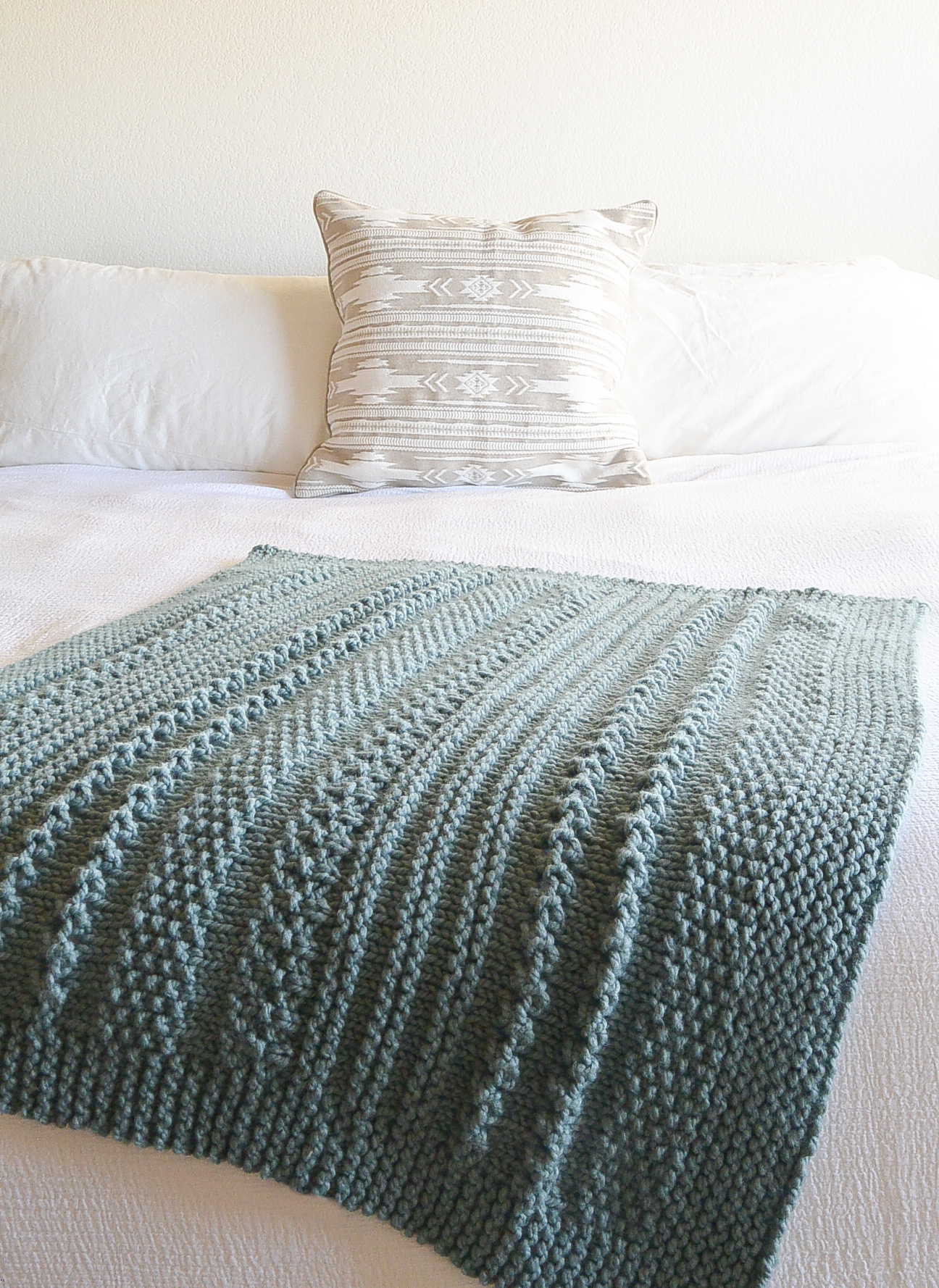 Winter Cuddler Throw Blanket Knitting Pattern Mama In A Stitch