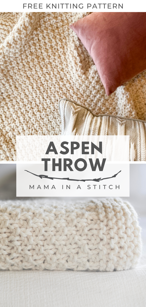 Aspen Mountain Throw Blanket Knitting Pattern