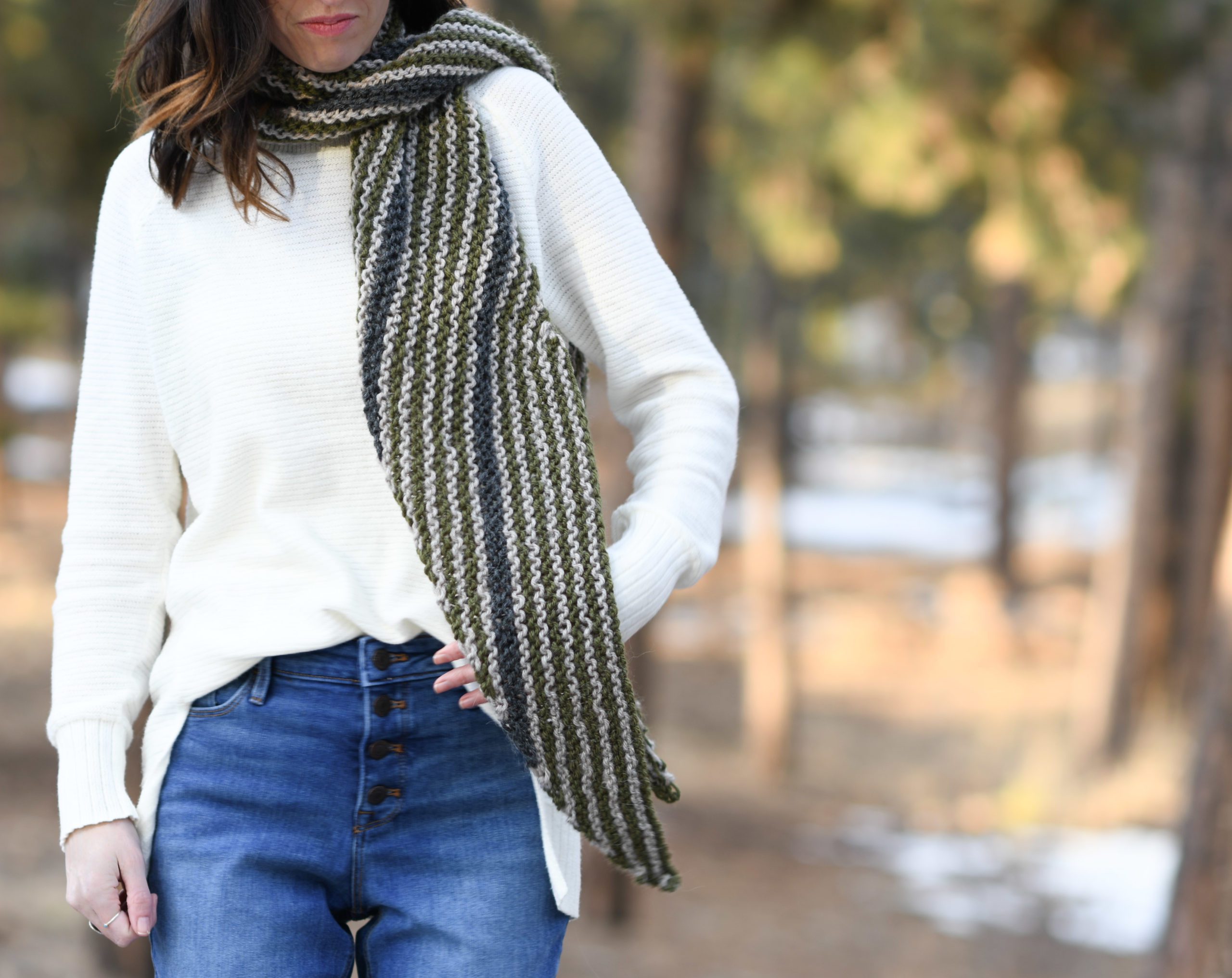 How To Knit A Bias Wrap – Stripey Bias Wrap Pattern