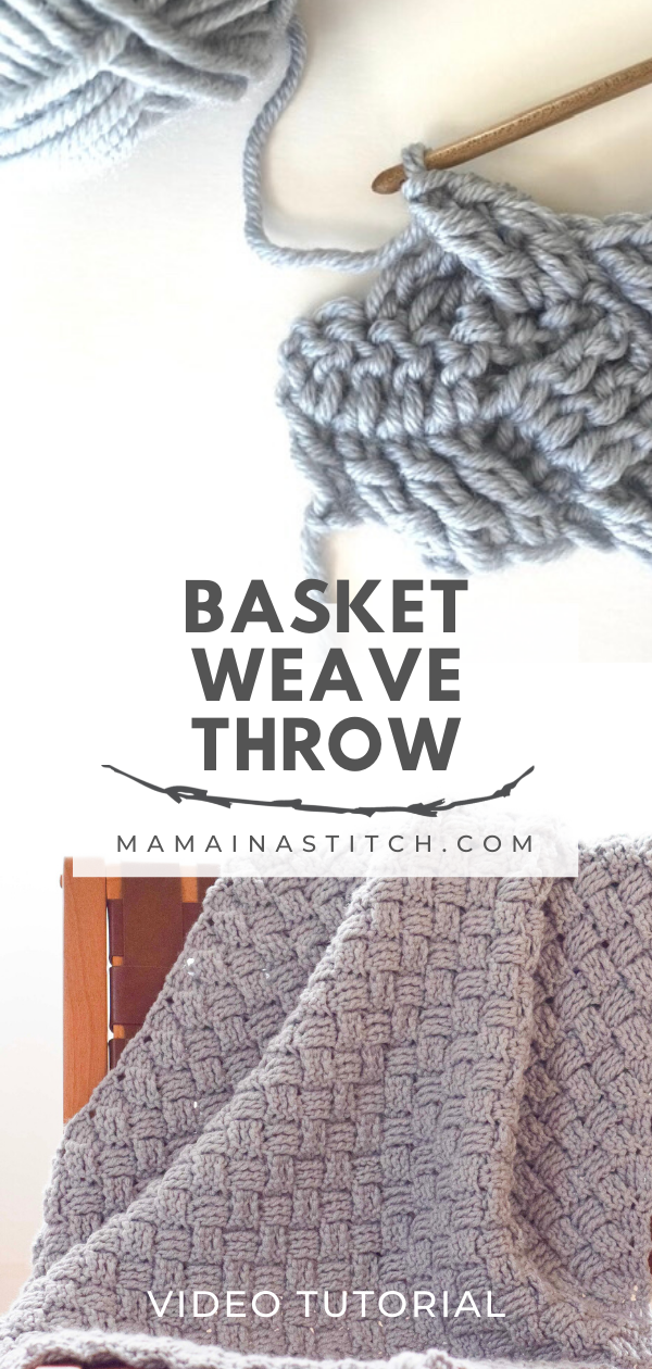 Video Tutorial - Crochet Diagonal Basket Weave Stitch
