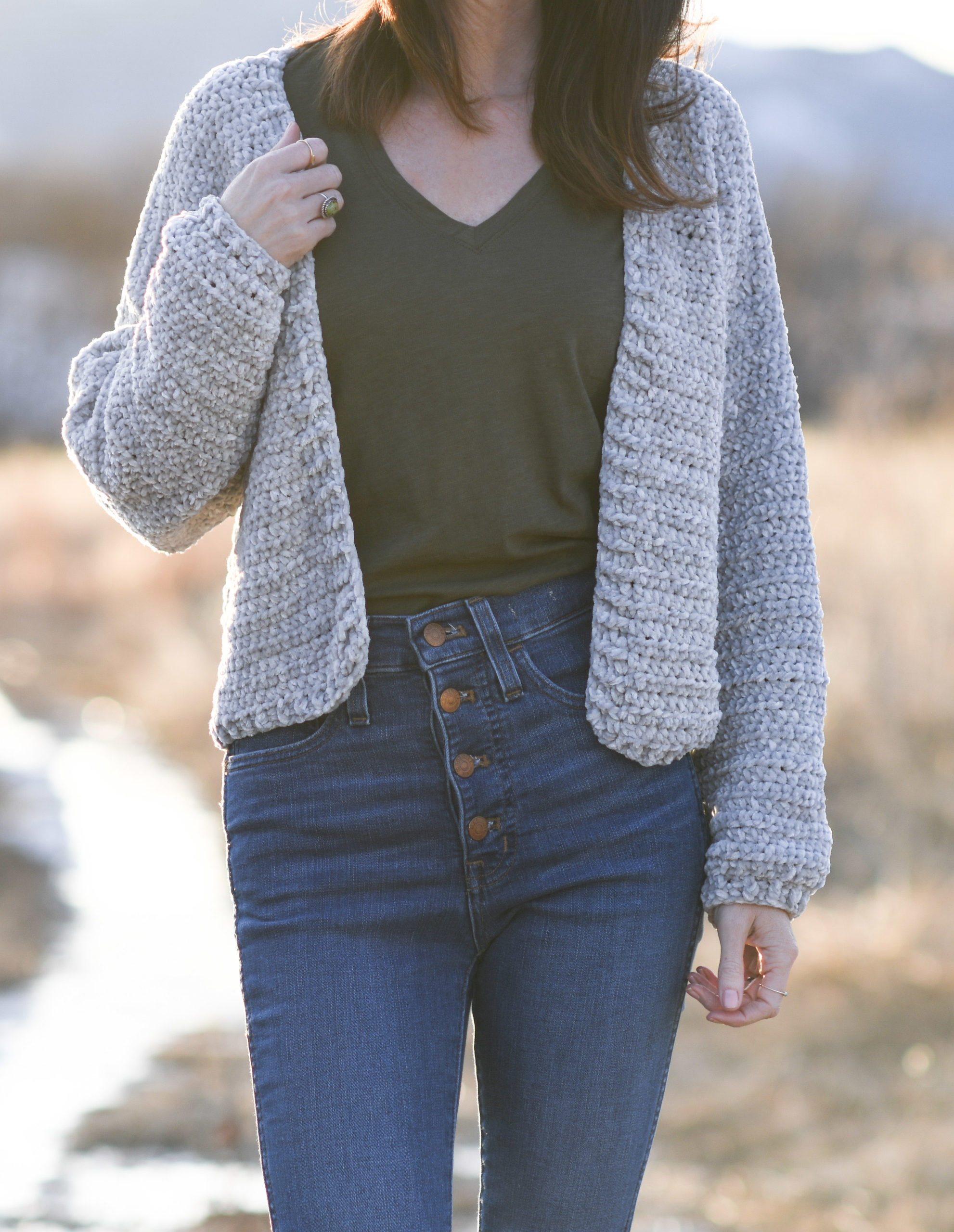 Velvet Bomber Cardigan Crochet Pattern – Mama In A Stitch