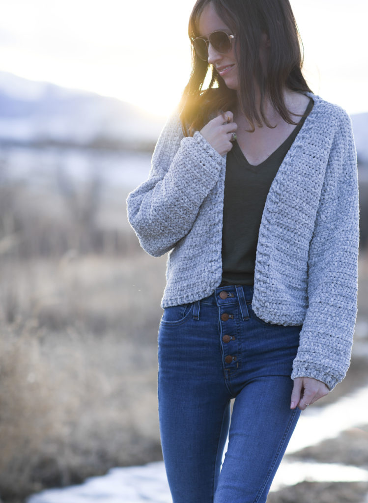 Velvet Crocheted Cardigan Pattern