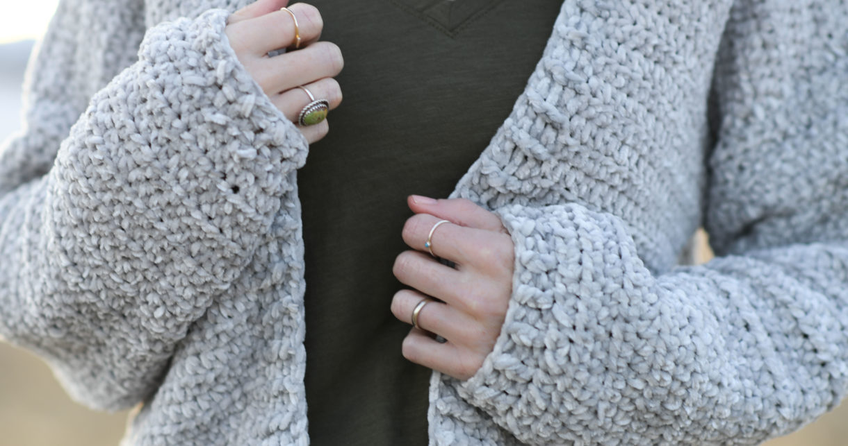 Velvet Bomber Cardigan Crochet Pattern 