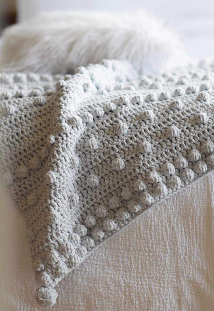 Luxe Bobbles Crochet Throw Blanket Pattern – Mama In A Stitch