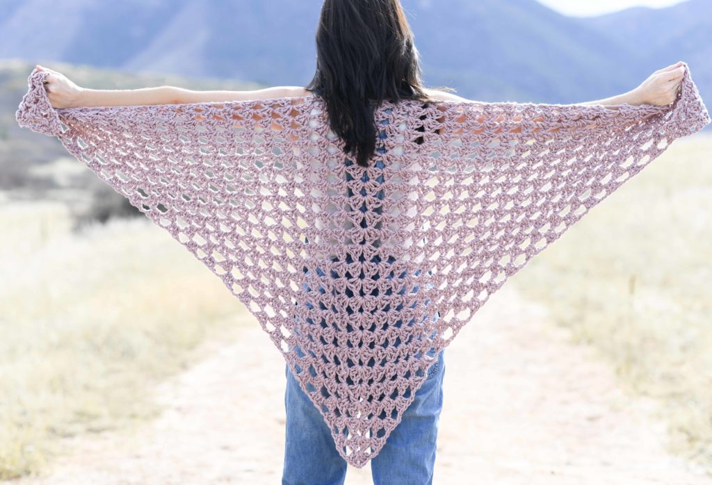 Granny Triangle Shawl Crochet Pattern