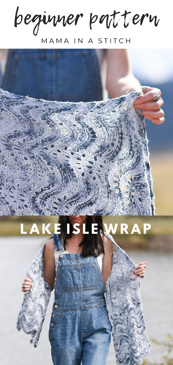 Easy Knit Shawl Pattern - Lake Isle Wrap