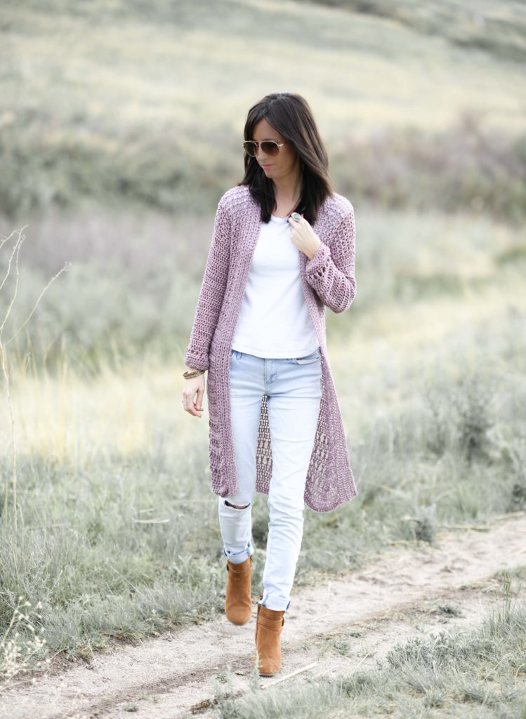 long crochet cardigan