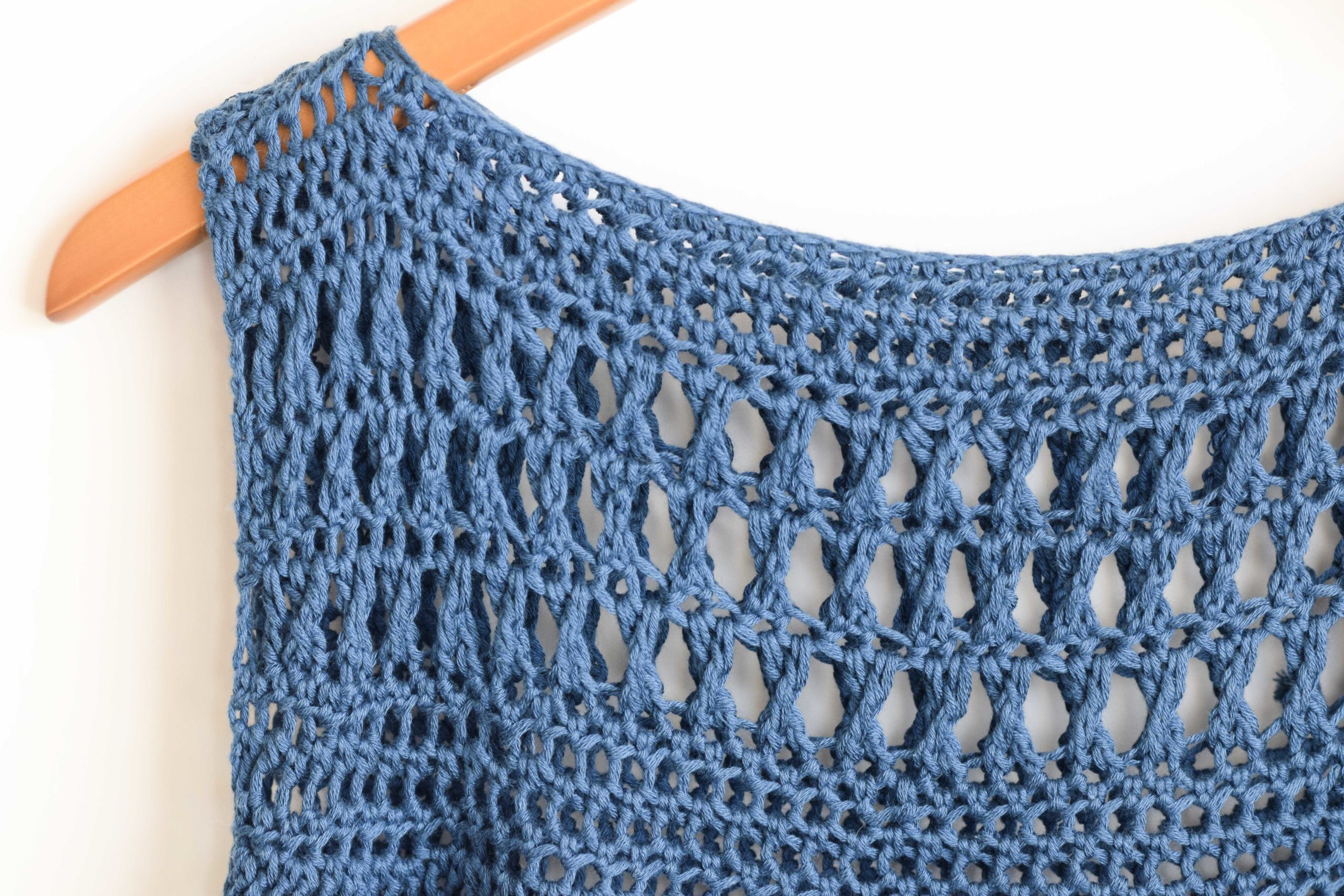 Crochet Blue Top