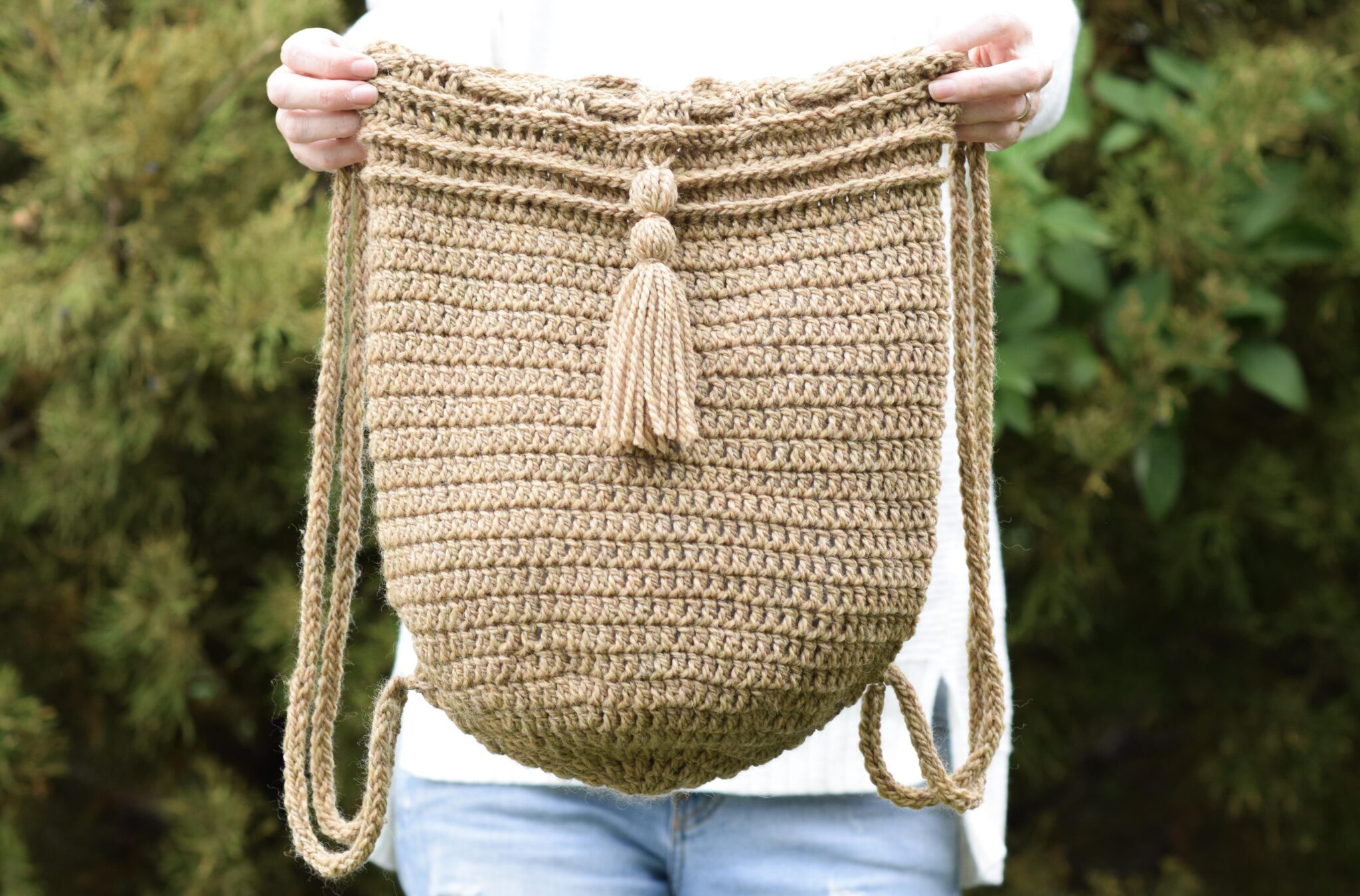 How To Crochet A Drawstring Backpack Mama In A Stitch