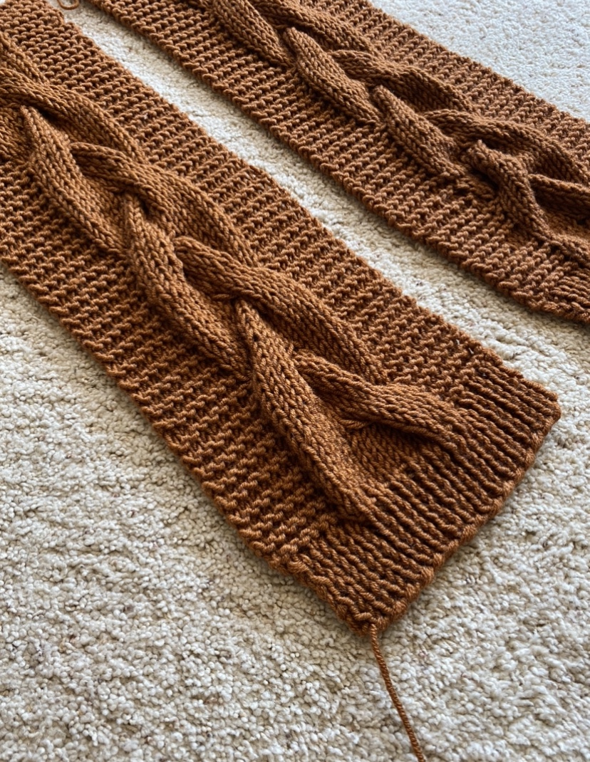 Easy Cable Knit Sweater Free Pattern Mama In A Stitch