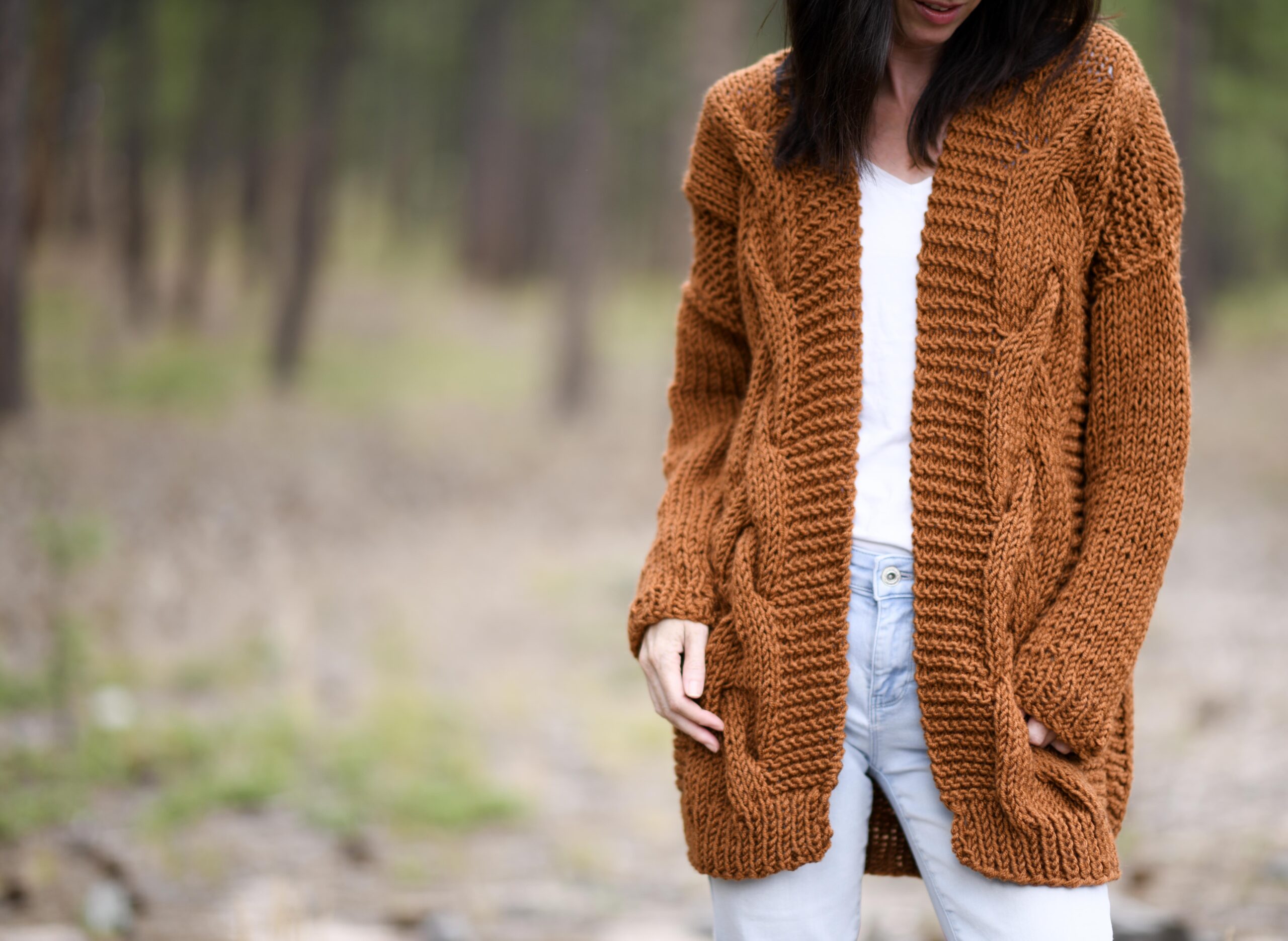 long cable knit cardigans