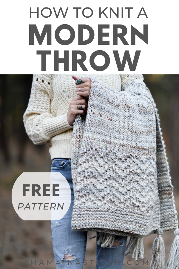 Modern Mountain Throw Knitting Pattern