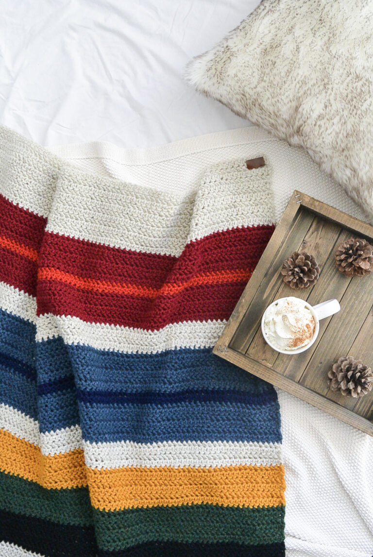 Cabin Stripes Blanket Crochet Pattern