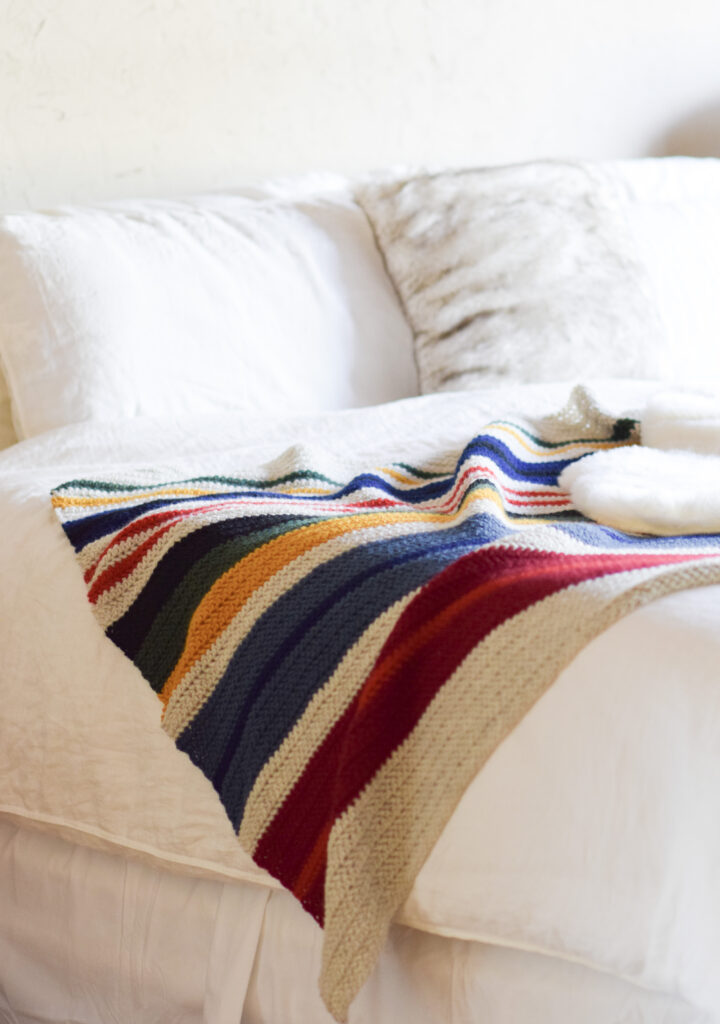 Crochet Kit - Cabin Stripes Blanket – Lion Brand Yarn