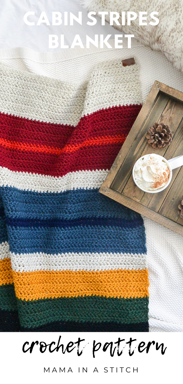 Cabin Stripes Blanket Crochet Pattern