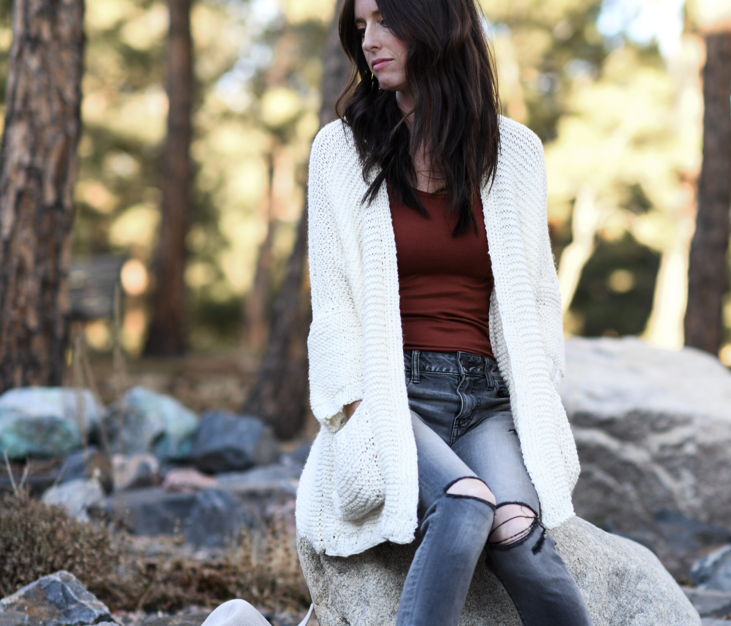 Haven Pocket Shawl Cardigan Knit Pattern