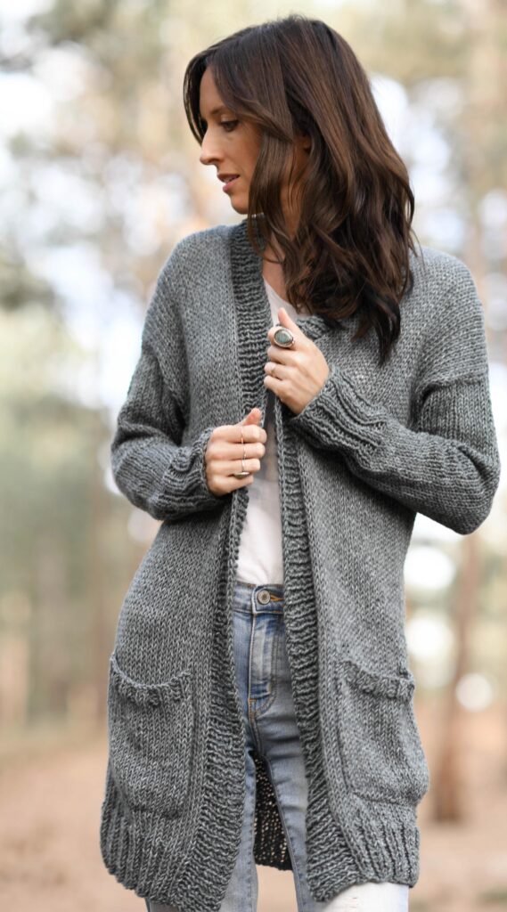 Comfy Colors Cardigan Knitting Pattern – Mama In A Stitch