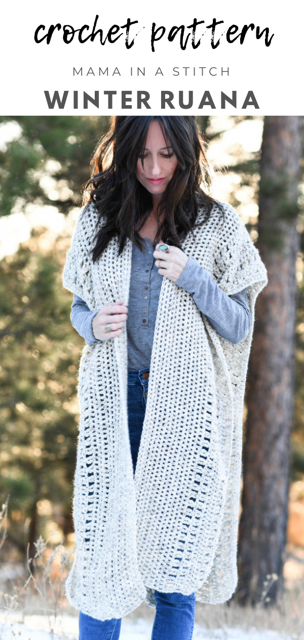 Winterfest Ruana Crochet Pattern