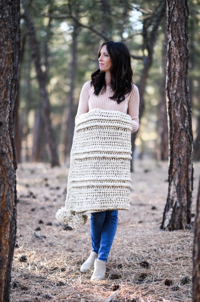 Quickest Super Bulky Yarn Blanket pattern