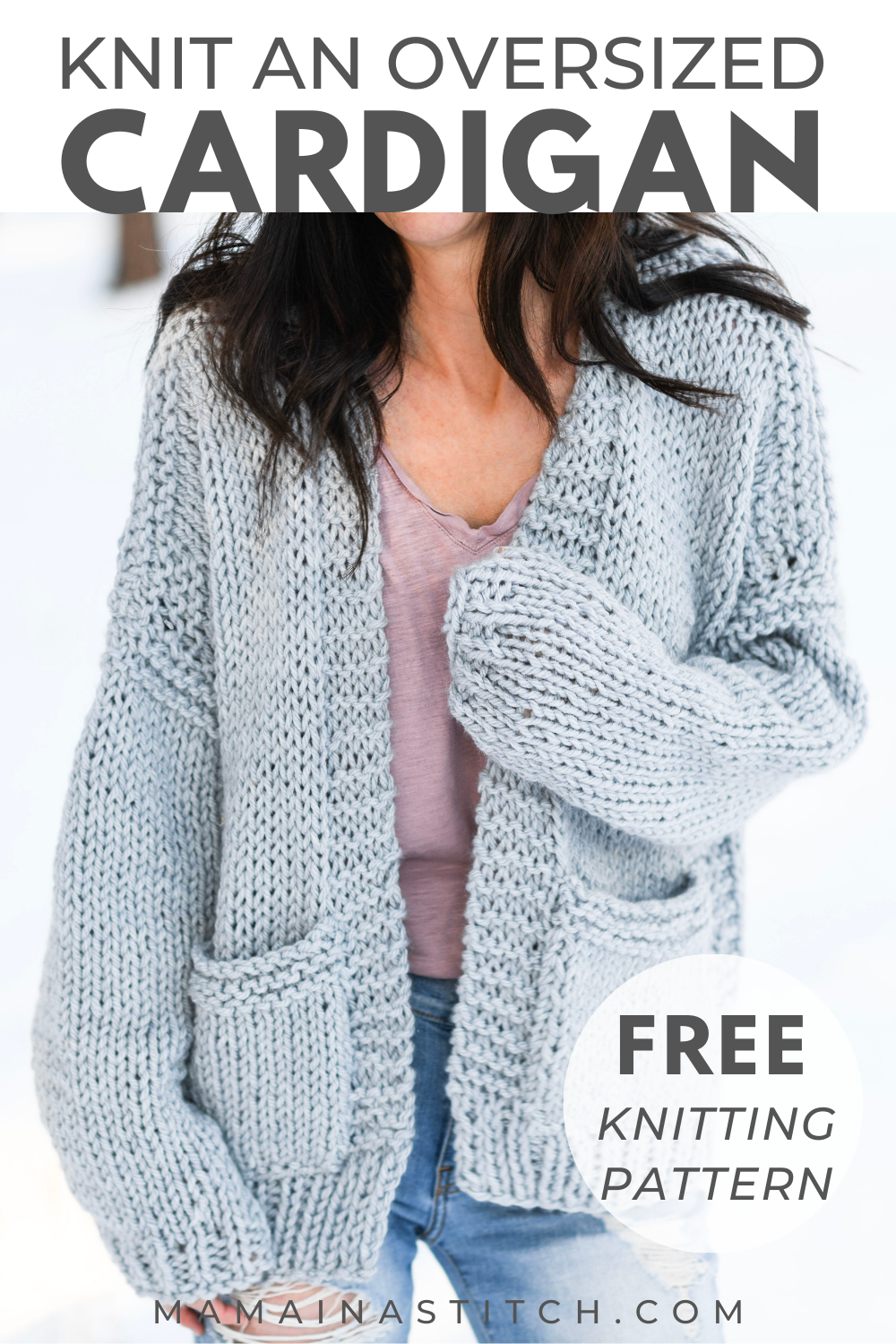 Moonbow Slouchy Chunky Knit Cardigan Pattern