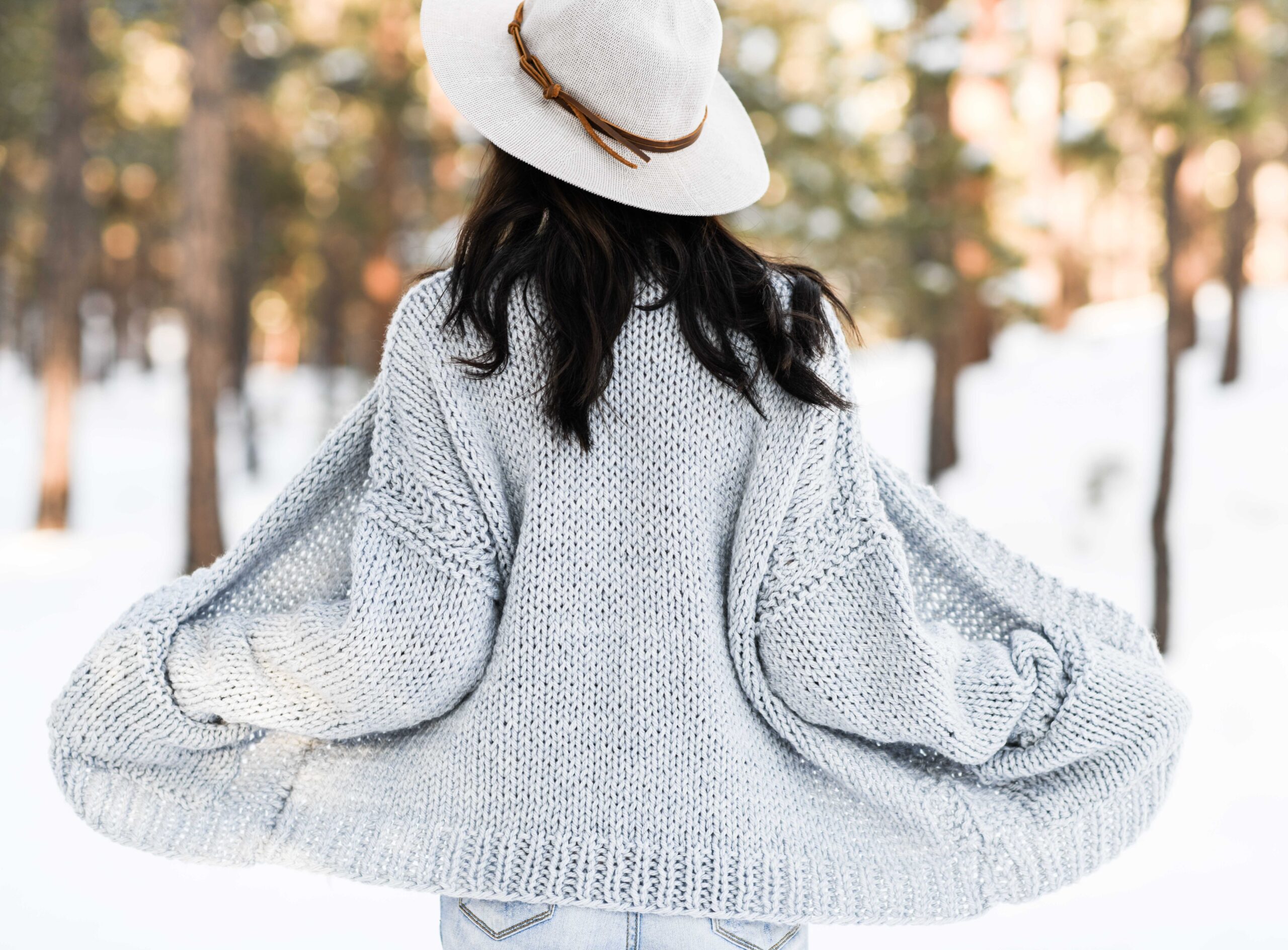 Moonbow Slouchy Chunky Knit Cardigan Pattern