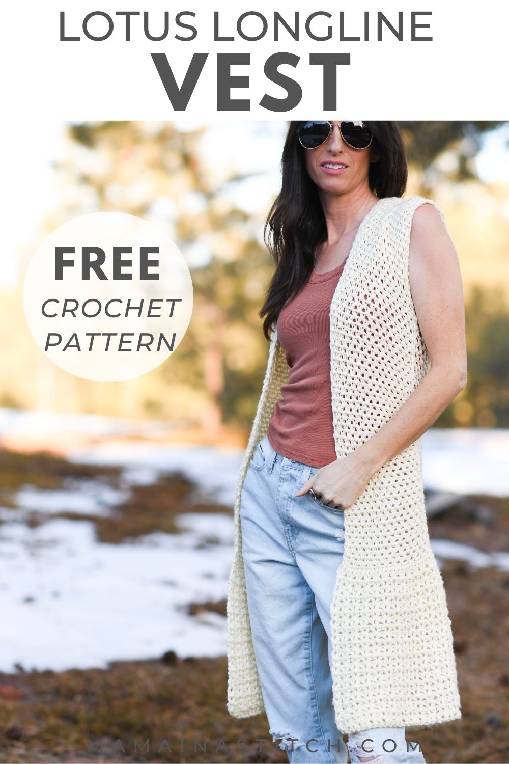 Lotus Longline Vest Crochet Pattern