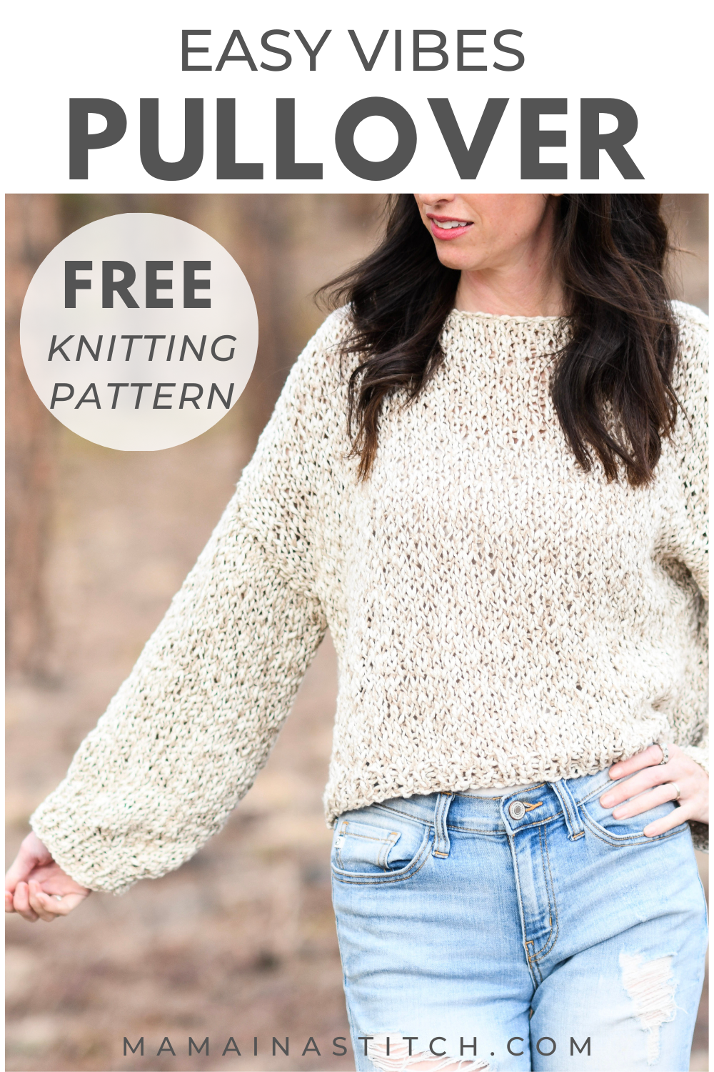 Easy Vibes Slouchy Pullover Knitting Pattern