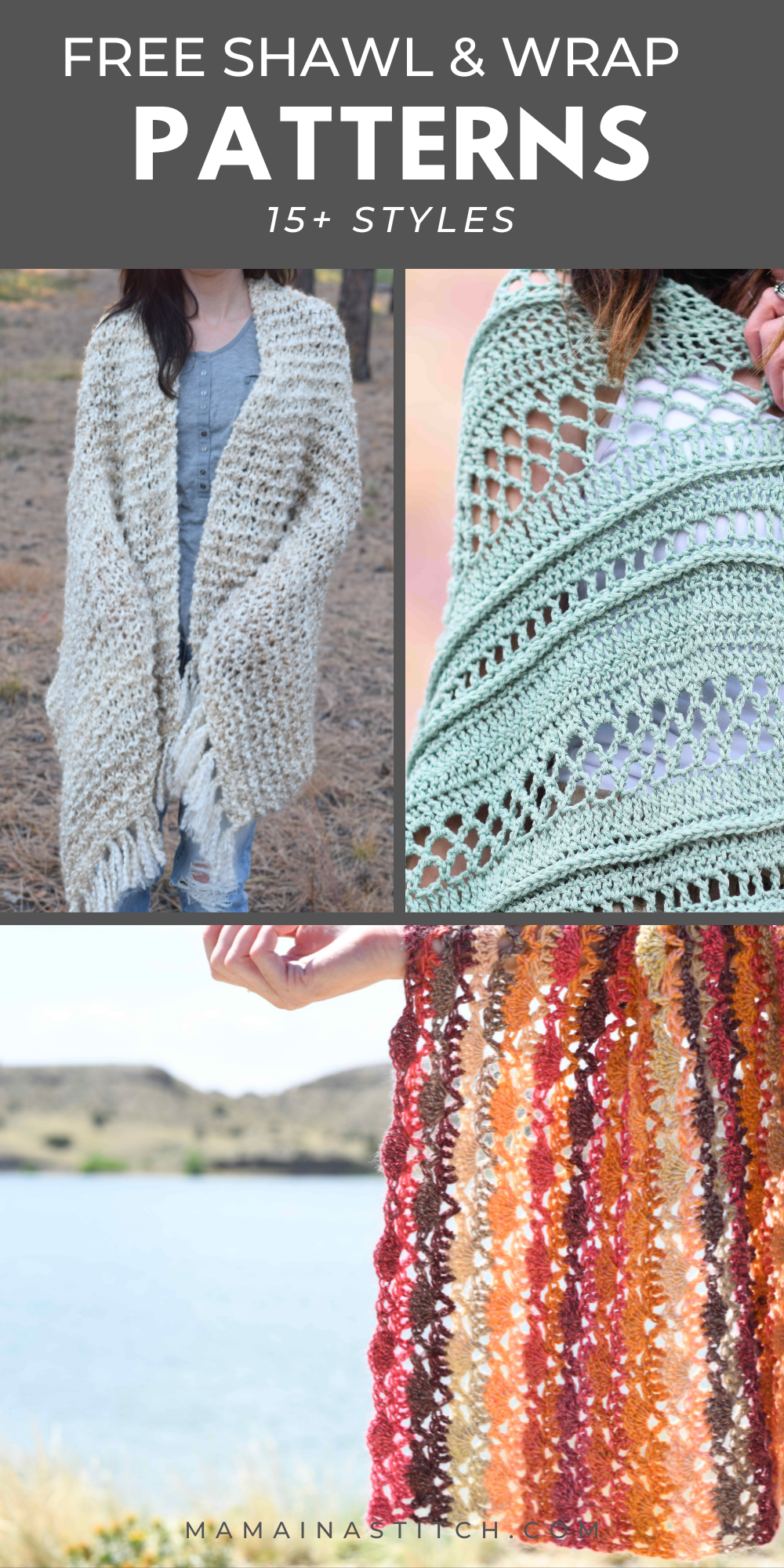 Shawl Crochet Patterns & Knitting Patterns