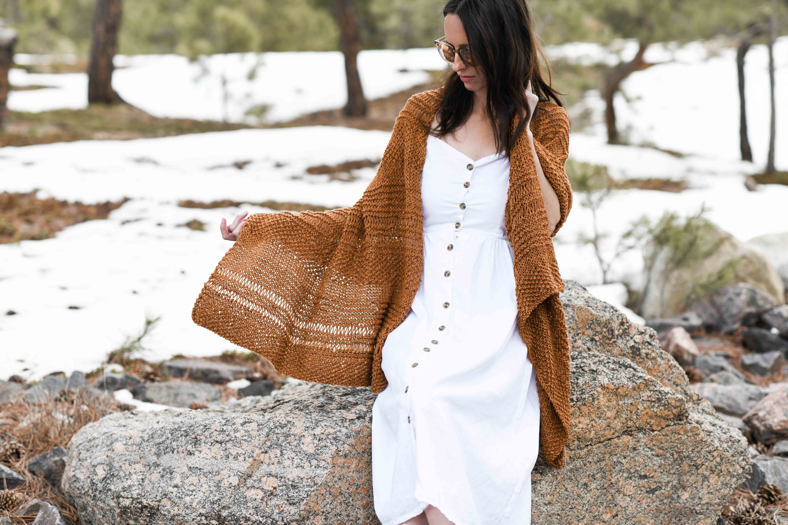 Cosmos Textured Knit Wrap