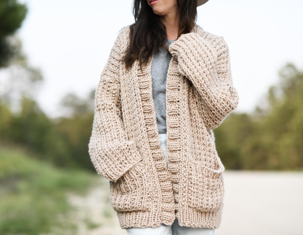 chunky ribbed knit sweater pattern