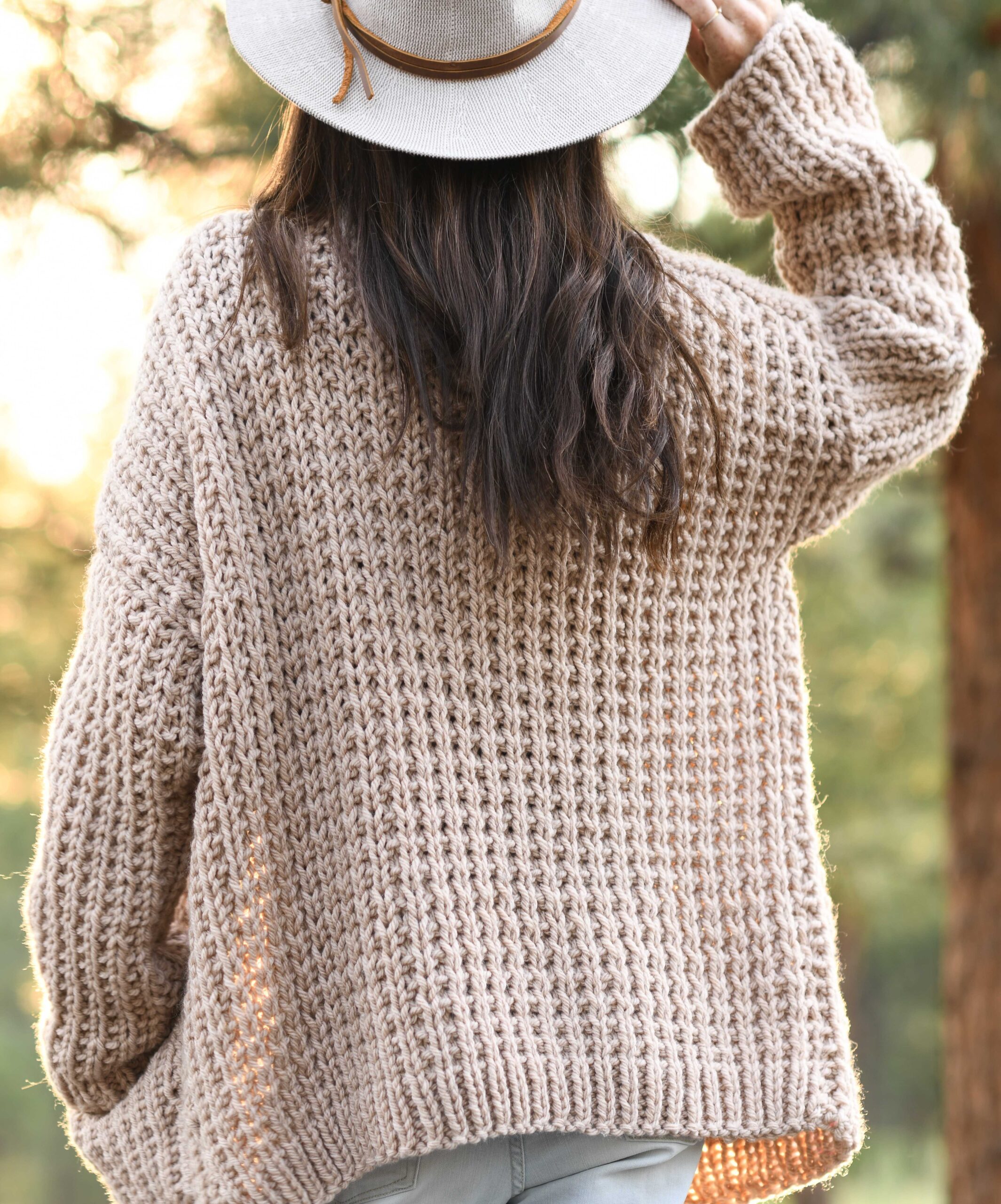 Oversized ribbed-knit cardigan