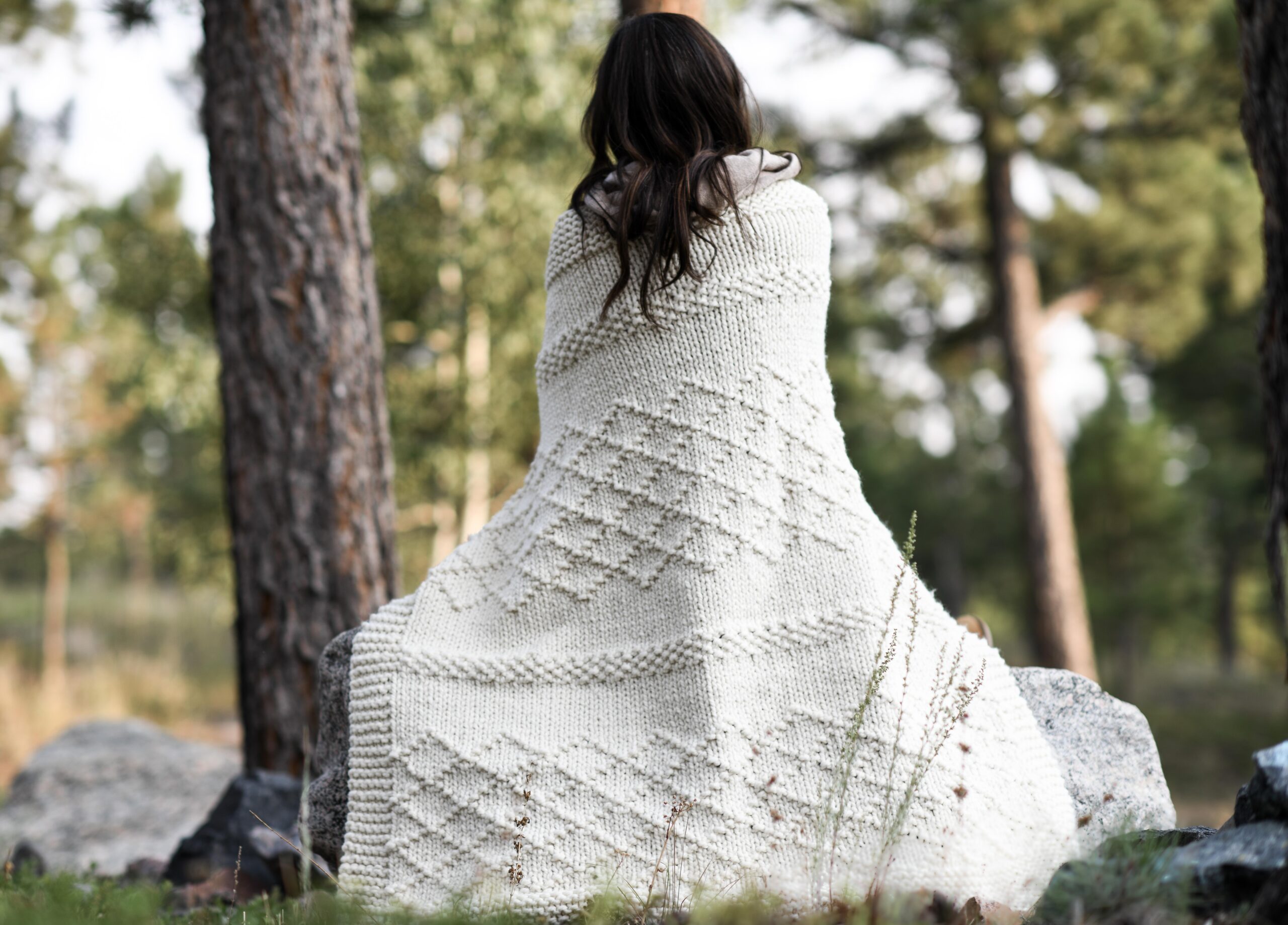 Autumn Lattice Throw Knitting Pattern