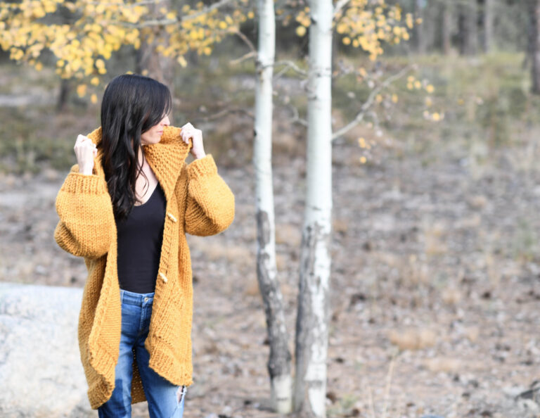 Super chunky hooded coat sweater pattern