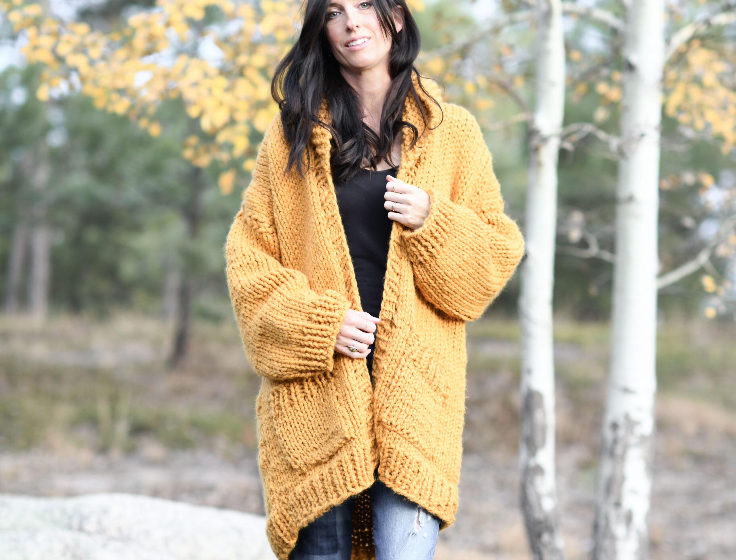 Super chunky coat sweater knitting pattern