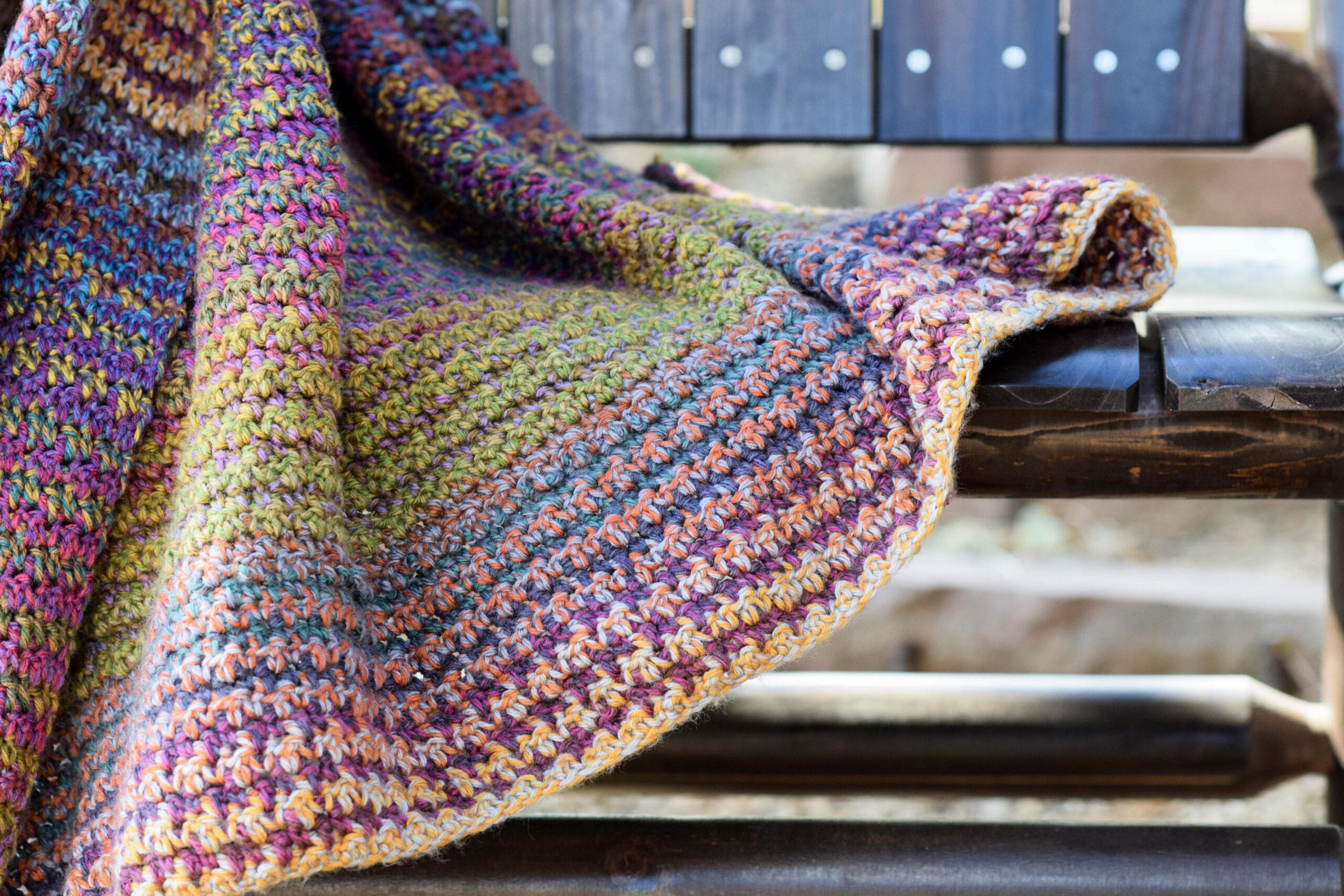 Woodland Houndstooth Crochet Blanket Pattern