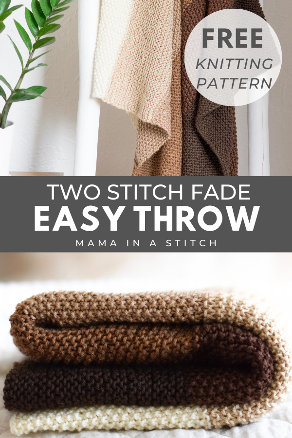 Two Stitch Easy Knit Blanket